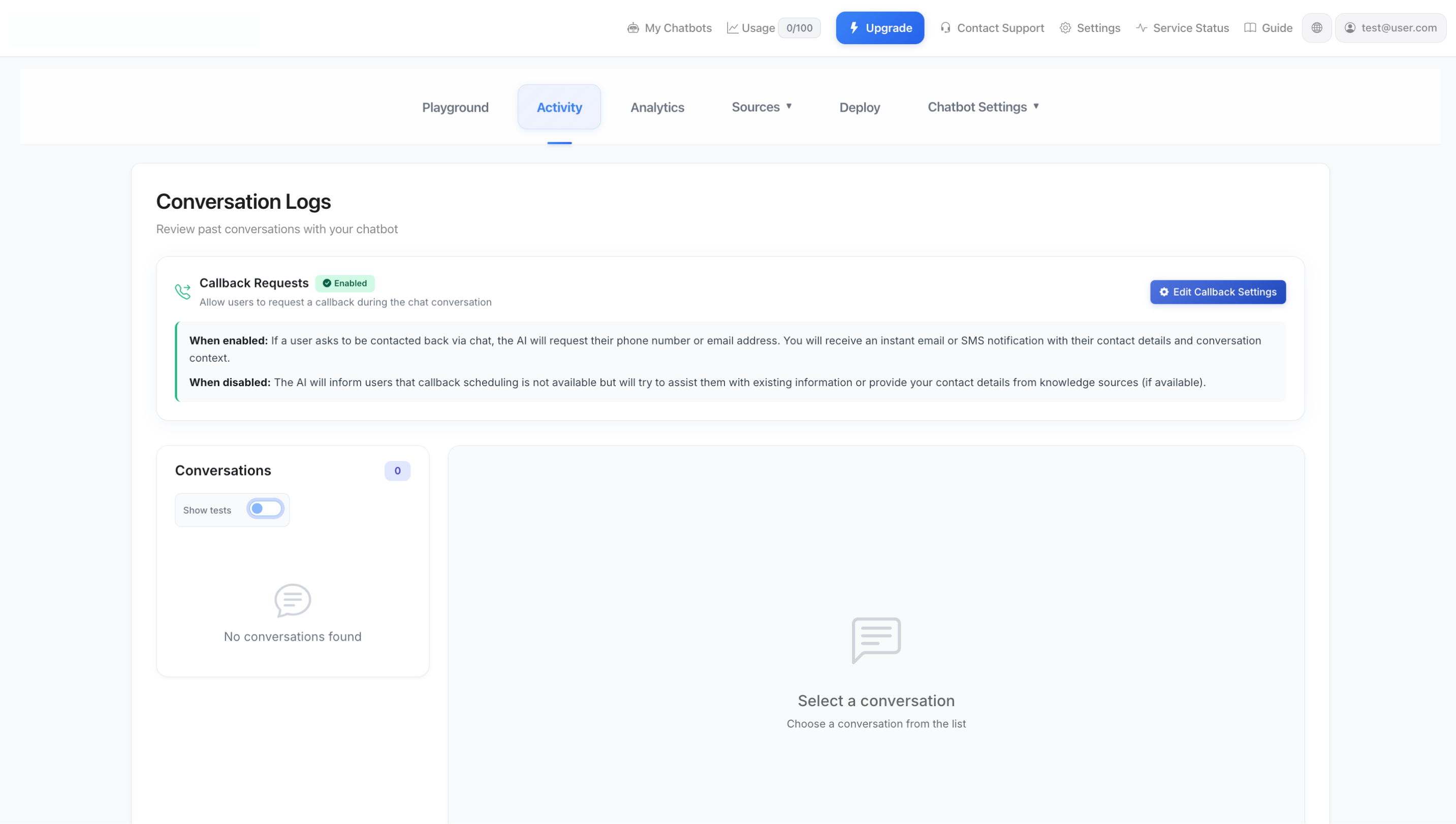 Darbību un sarunu žurnāli