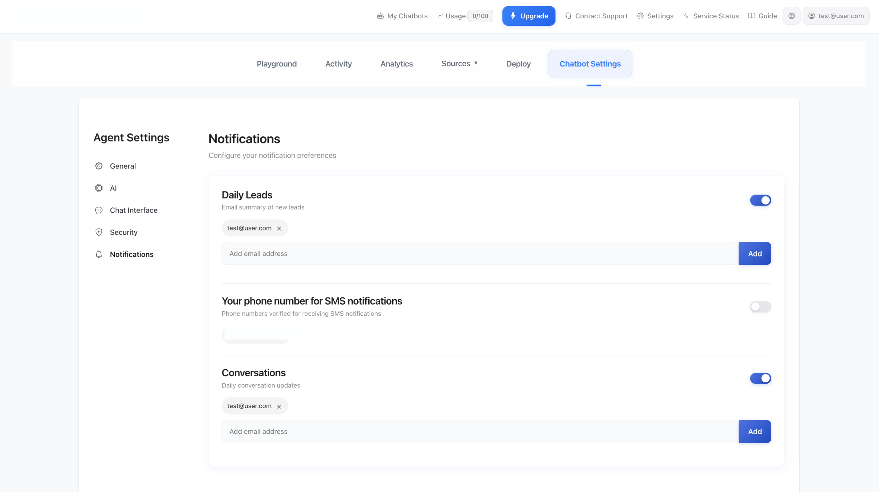 Paziņojumu iestatījumi