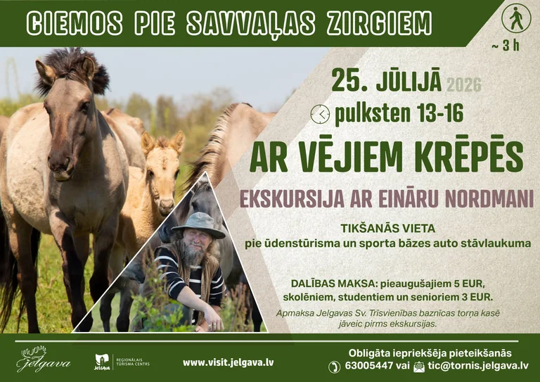 “Ar vējiem krēpēs” Jelgavā: ekskursija par 2 eiro: kas jāzina iedzīvotājiem