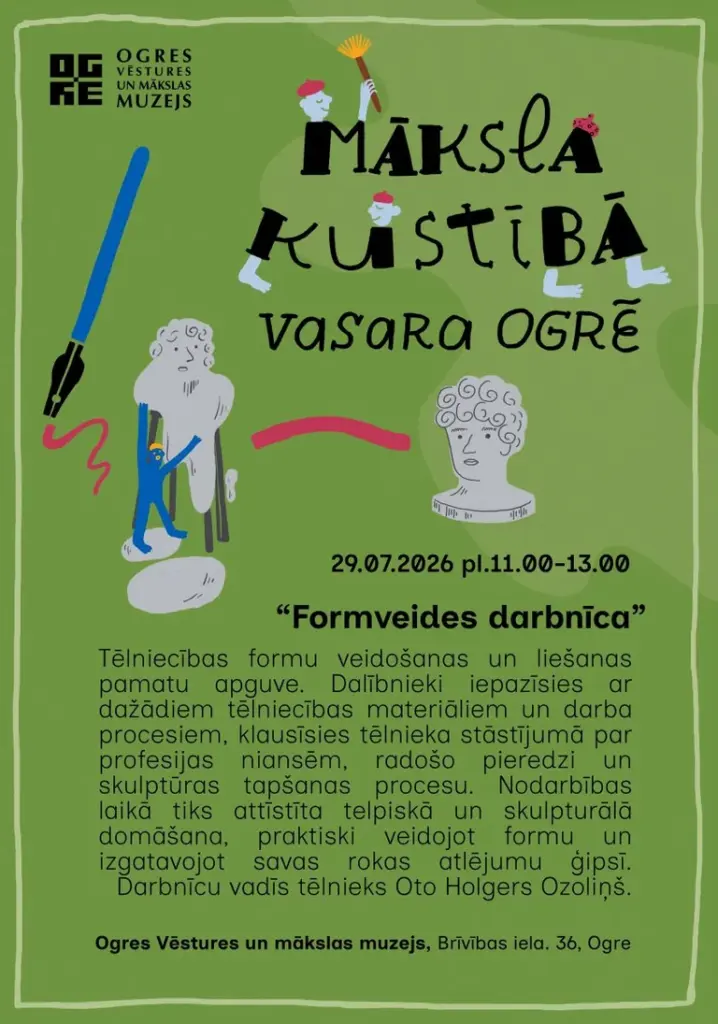 “Formveides darbnīca” Ogrē: rokas atlējums par 3 eiro: kas jāzina iedzīvotājiem